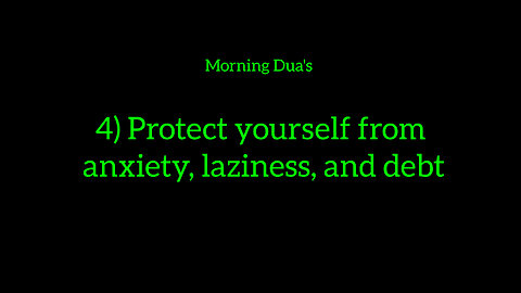 4) Protect yourself from anxiety, laziness, and debt.