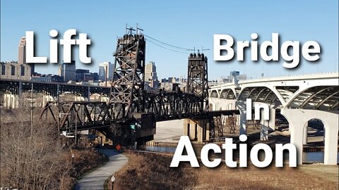 Ship passing under Railroad Lift Bridge, Cleveland Ohio 03 MAR 21