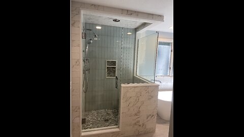 Time-Lapse frameless glass shower enclosure