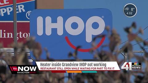 Diners fight cold temperatures after heater problems at Grandview IHOP