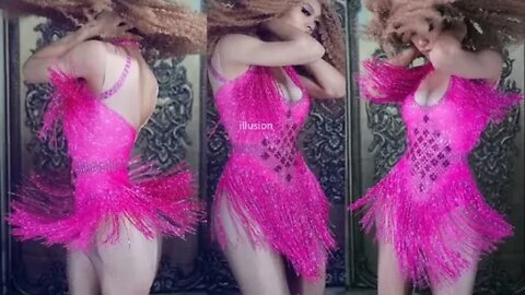 6 Colors Sparkly Crystals Tassel Bodysuit Nightclub Dance DS Show Stage Wear Stretch Party Outfit Fe