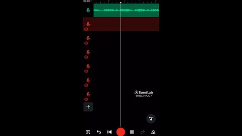 Making a song on BandLab using iPhone headphones