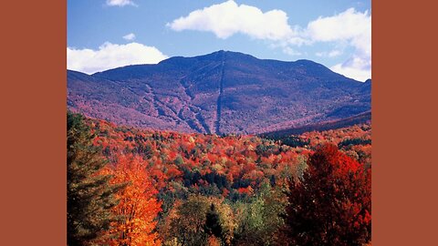 Vermont's mountaintops showcase bright fall foliage