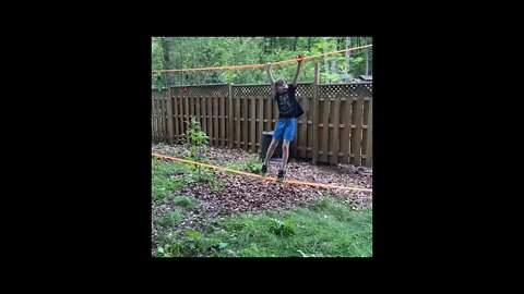 AnnaTommy of a Ninja Slackline. Another distraction, a “Ninja” Slackline