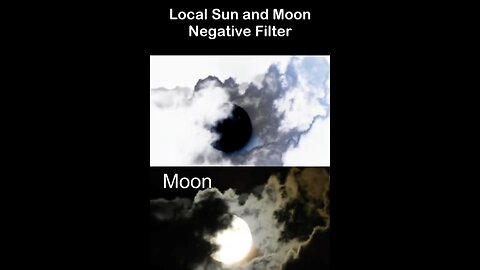 Footage of The moon and sun between the clouds in the flat earth