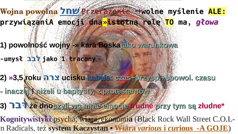 Wojna powolna שׁחל Przerażenie →wolne myślenie ALE: przywiązaniA emocji dna»istotną rolę TO ma, głowa