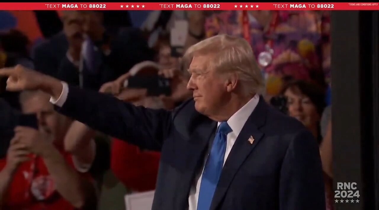 Trump Entering Rnc Huge Welcome For Trump At Day Two Of The RNC Convention