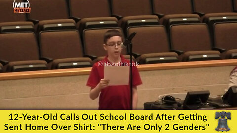 12-Year-Old Calls Out School Board After Getting Sent Home Over Shirt: "There Are Only 2 Genders"