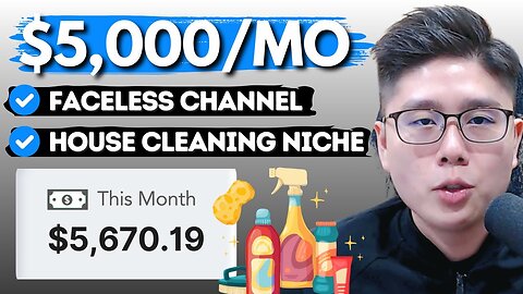 Faceless YouTube Channel Ideas That Make $5,000/Month - House Cleaning Faceless YouTube Niche