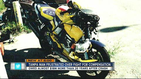 Tampa man frustrated over fight for compensation for 20-year-old crash, owed $18M