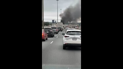 Distracted Driver Rear Ends Trailer Causing Fire On Highway 401