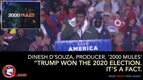 Trump Won The Election. It's a FACT: Dinesh D'Souza Addresses Trump Rally About 2000 Mules