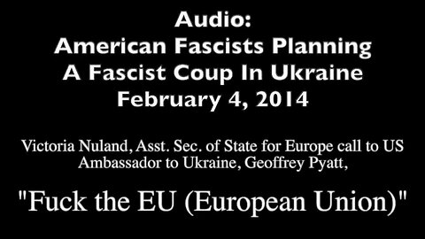 Leaked Audio: US Asst Sec of State for Europe & US ambassador to Ukraine from 2014