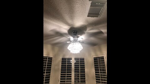 Ceiling Fans with Lights Crystal Chandelier Ceiling Fan with Remote Control, 52 Inch, Chrome