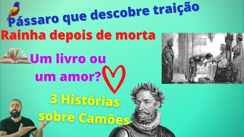 Pássaro que descobre traição, rainha depois de morta, um livro ou um amor? 3 histórias sobre Camões