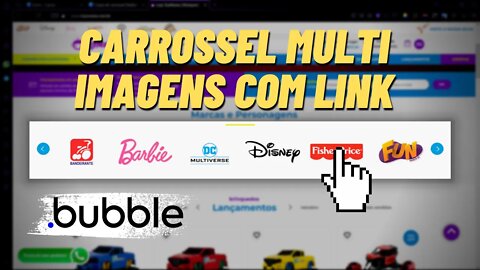 Carrossel Multi Imagens COM LINK no Bubble | Slide de Imagens