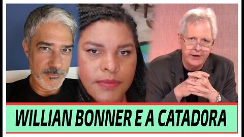 Willian Bonner e a Catadora que entregou a faixa