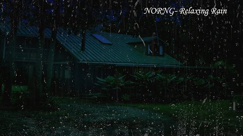 Sleep well with the rain on the roof of the house in the forest | The sound of rain, meditation