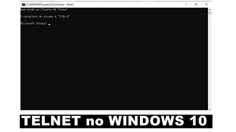 INSTALAR o cliente TELNET no WINDOWS 10