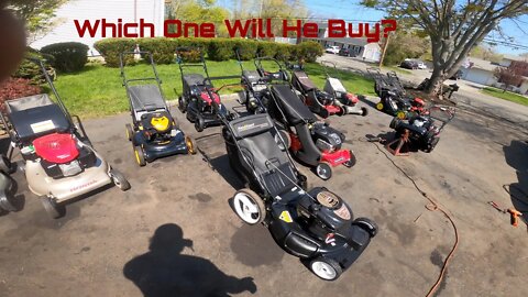 Lawn Mower Garage Sale #2 Which One Will He Buy? Over $3k Worth Of Mowers to Choose From!