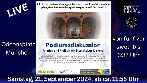 LIVE vom Odeonsplatz/München - Podiumsdiskussion (Frieden und Freiheit mit interaktiven Diskurs