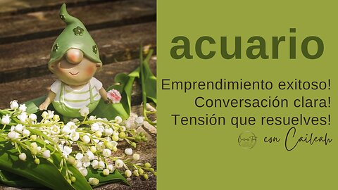 Acuario ♒ Emprendimiento exitoso! Conversación clara y directa! Tensión que resuelves!