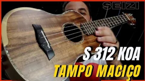 Ukulele Seizi Kauai Tampo Maciço Tenor Elétrico S 321