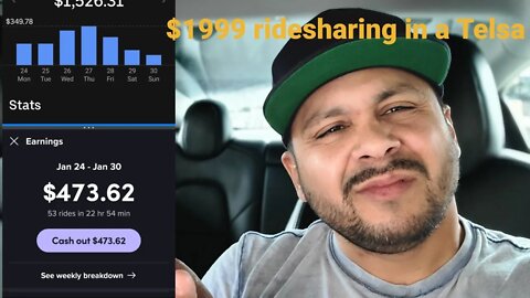 watch me again make $1999 in a week ridesharing in a Tesla.