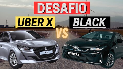 Peugeot 208 vs Corolla Automático - QUEM FEZ MAIS DINHEIRO Uber X ou Uber Black