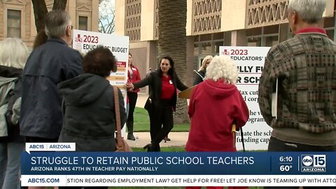 Arizona teachers speak at State Capitol about education retention crisis