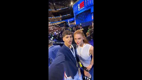 Gen Z influencers attending the DNC perform an unusual but very liberal like song for TikTok