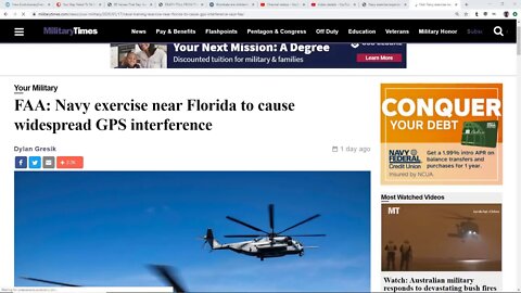 FAA-Navy Exercise Off Georgia Coast Could Disrupt GPS Systems Across Southeast*Hmmmmmm....