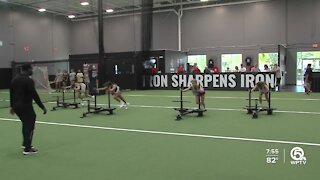 Lacrosse athletes training early and often