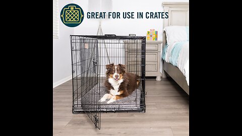 Review ULIGOTA Plush Dog Bed Soft Crate Pad for Cat Fully Machine Washable Anti-Slip Cat Mat Do...