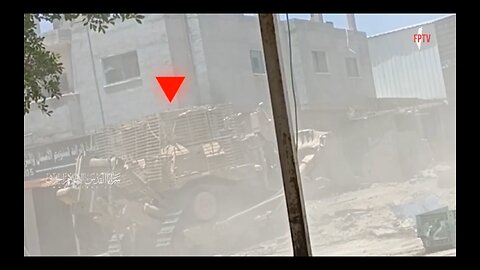 (EN Translated) Al Quds Brigades (PIJ) targeting a D9 military bulldozer, Rafah, July 6, 2024.