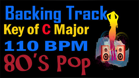 80's Pop Backing Track 110 bpm in the Key of C