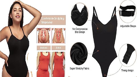 SHAPERX Bodysuit for Women Tummy Control Shapewear Seamless