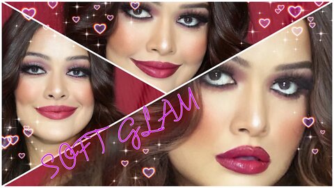 SOFT GLAM MAKEUP TUTORIAL WITH MAROON LIPS