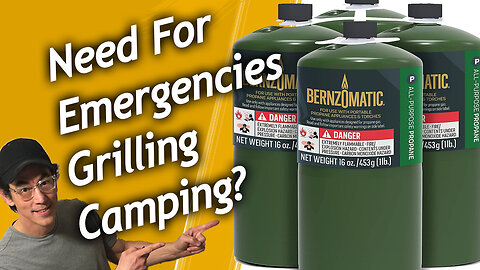 Bernzomatic 16 oz Propane Fuel Cylinder, Cooking, Camping, Grilling, Emergencies, Product Links