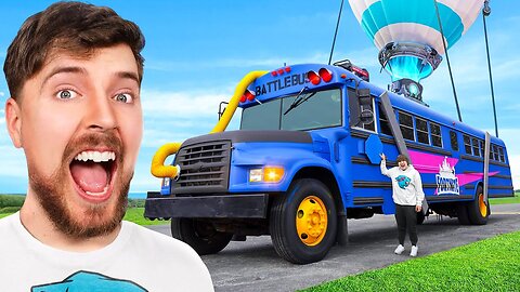 I Built Mr Beast Real Life Fortnite Battle Bus - Fortnite Bus