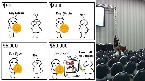 Andreas Antonopoulos explaining Bitcoin to an Empty Room when they were only $100 each 🪙