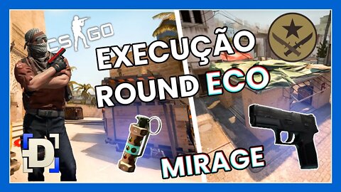 Execução ECO de TR na MIRAGE (Round Pistol) | CSGO