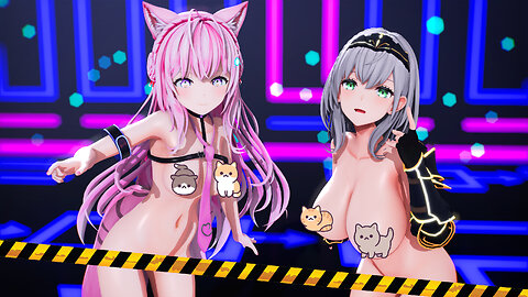 【MMD Hololive 4k/60fps】《Koyori (博衣こより) Noel (白銀ノエル)》~《愛包ダンスホールHeart Pie Dancehall HIMEHINA》