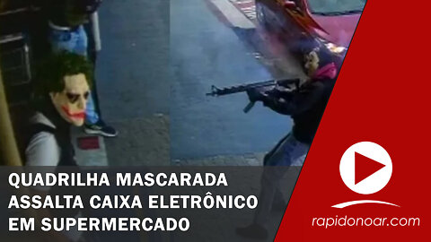 Quadrilha mascarada e fortemente armada assalta supermercado em Sorocaba