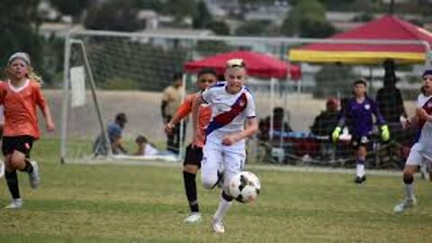 9 year old soccer player Austin Asanovich at the 2022 Surf Cup Tournament.