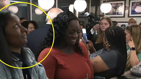 Black Woman Rolls Her Eyes As 'Middle Class Joe' Biden Talks To Folks At Atlanta Waffle House