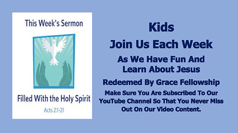 Sermons 4 Kids - Filled With The Holy Spirit - Acts 2:1-21