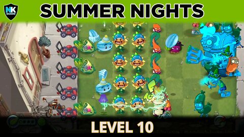 PvZ 2 - Summer Nights Event - Level 10 - Level 1 Plants