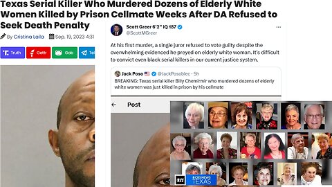 Black Texas Serial Killer Who Murdered Dozens of Elderly White Women Killed by Prison Cellmate ...