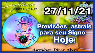 [Horóscopo do Dia] 27/11/2021previsões astrais para todos os signos Dirce Alves [Sábado]#Novo